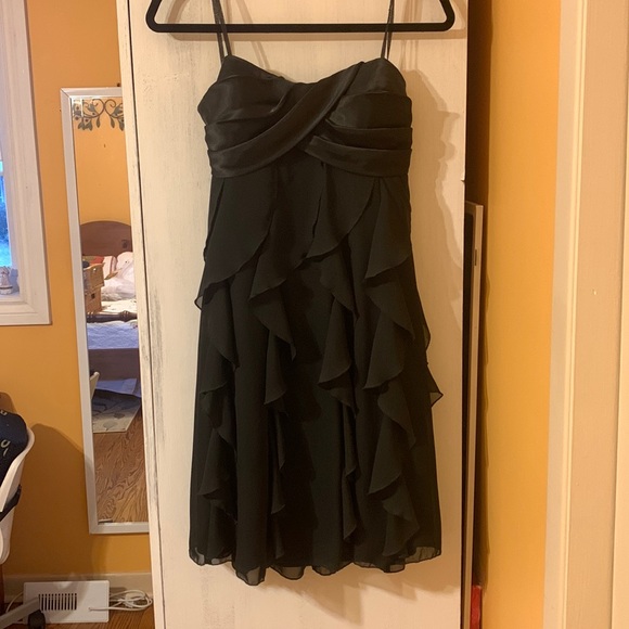 Strapless Black Ruffle Dress - Picture 1 of 4